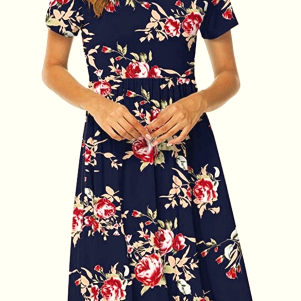 Above the knee midi dress